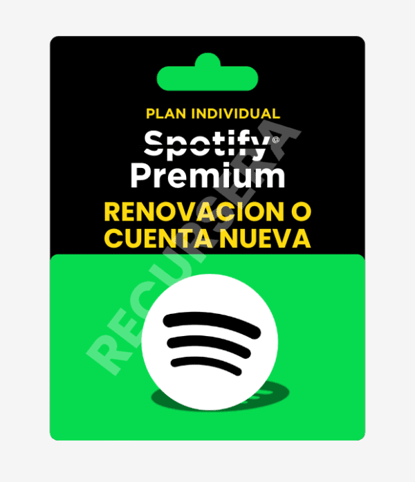 Spotify Premium – Individual (Nueva o Renovación)